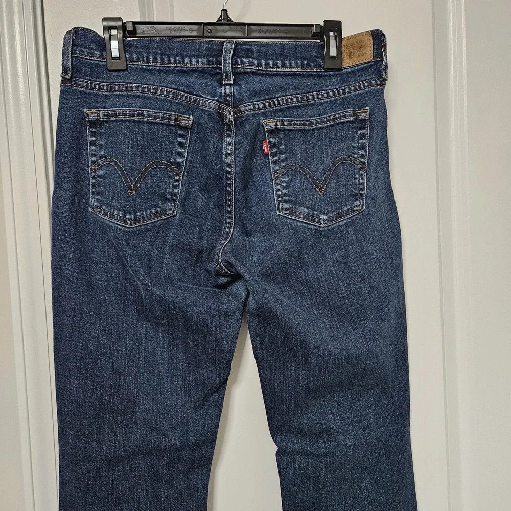 Levi's Jeans Women 8 Long Dark Blue 515 Bootcut Mid Rise Stretch Denim‎ Western